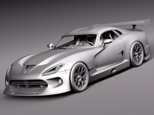Dodge Viper GTSR 2013 Race Car 3D Модель