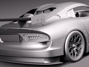 Dodge Viper GTSR 2013 Race Car 3D Модель