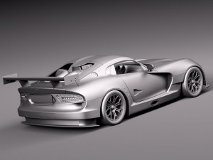 Dodge Viper GTSR 2013 Race Car 3D Модель