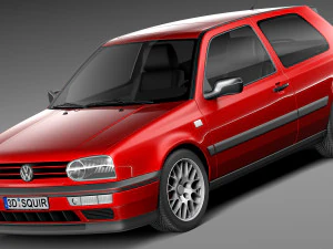 フォルクスワーゲン ゴルフ Mk3 GTi 1991-1997 3Dモデル