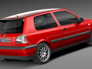 Volkswagen Golf Mk3 GTi 1991-1997 3D Model