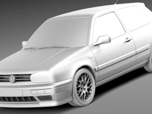 Volkswagen Golf Mk3 GTi 1991-1997 3D Model