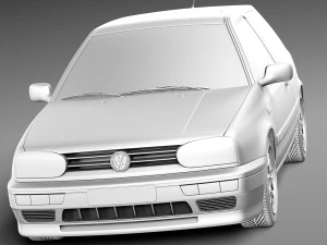 Volkswagen Golf Mk3 GTi 1991-1997 3D Model