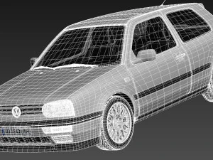 Volkswagen Golf Mk3 GTi 1991-1997 3D Model