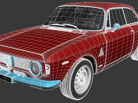 Alfa Romeo Giulia GTA 1965-1969 3D Model