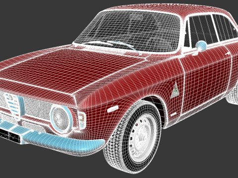 Alfa Romeo Giulia GTA 1965-1969 3D 模型