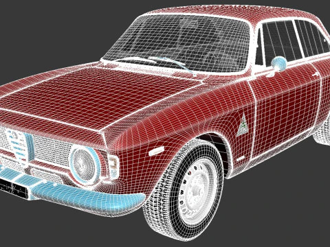 Alfa Romeo Giulia GTA 1965-1969 3D Model