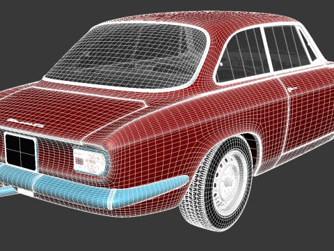 Alfa Romeo Giulia GTA 1965-1969 3D Model