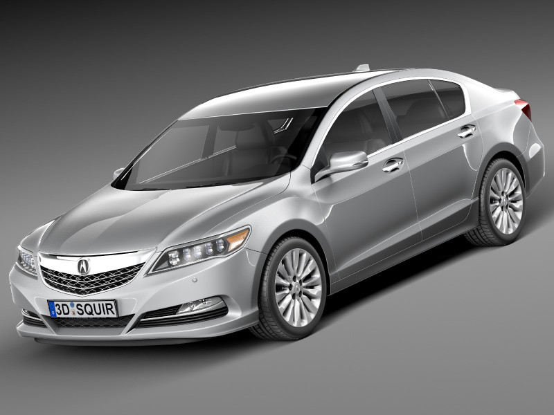 Acura RLX 2014 Model 3D .c4d .max .obj .3ds .fbx .stl .blend 