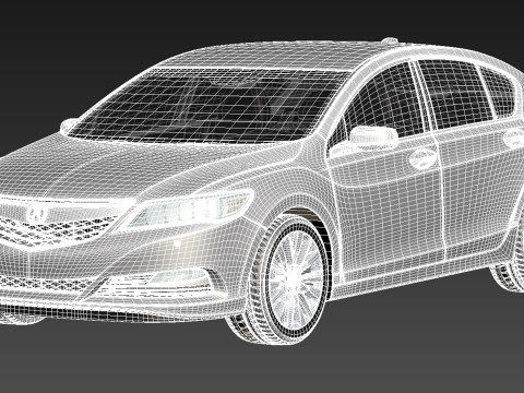 Acura RLX 2014 Model 3D