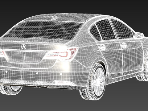 Acura RLX 2014 Model 3D