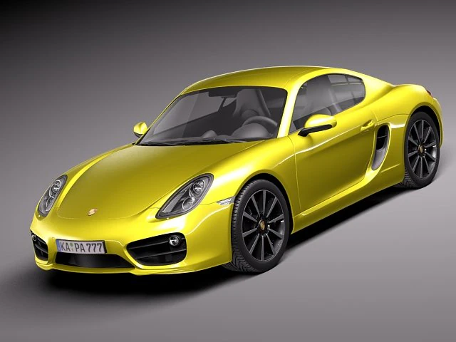 Porsche Cayman 2014 3D Model .c4d .max .obj .3ds .fbx .stl .blend 