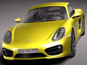 Porsche Cayman 2014 3D Model