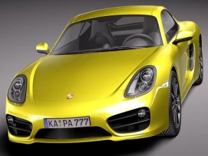 Porsche Cayman 2014 3D Model
