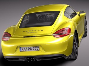 Porsche Cayman 2014 3D Model