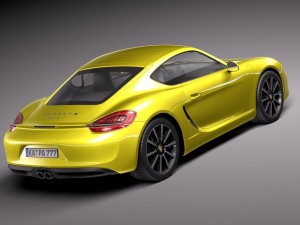 Porsche Cayman 2014 3D Model