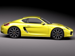 Porsche Cayman 2014 3D Model
