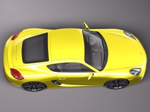 Porsche Cayman 2014 3D Model