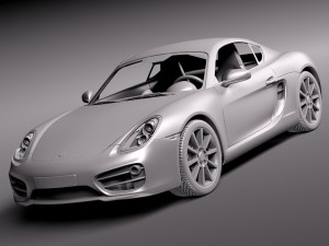 Porsche Cayman 2014 3D Model