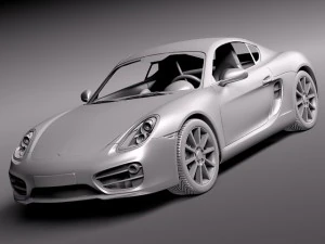 Porsche Cayman 2014 3D Model