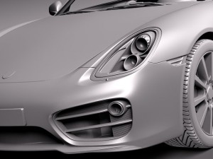 Porsche Cayman 2014 3D Model