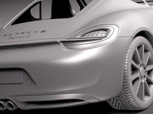 Porsche Cayman 2014 3D Model