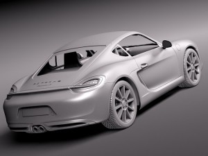 Porsche Cayman 2014 3D Model