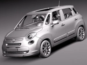 Fiat 500L USA Version 2013 3D Model