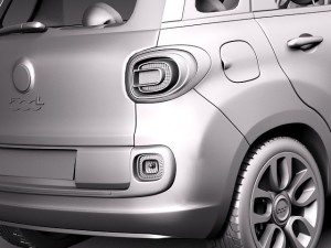 Fiat 500L USA Version 2013 Model 3D
