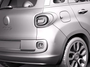 Fiat 500L USA Version 2013 3D Model