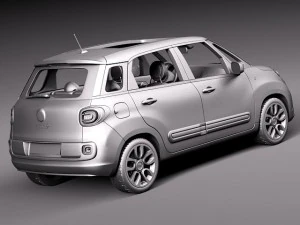 Fiat 500L USA Version 2013 3D Model