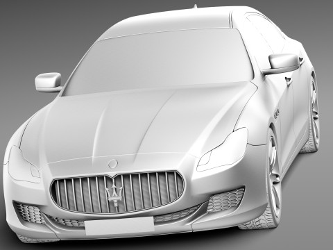 Maserati Quattroporte 2013 3D 모델