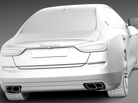 Maserati Quattroporte 2013 3D 모델