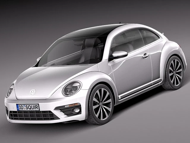 Volkswagen Beetle R-line 2014 3D Model .c4d .max .obj .3ds .fbx .stl .blend 
