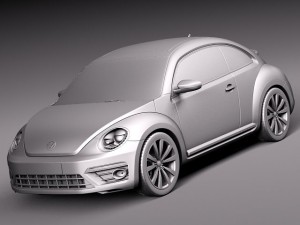 Volkswagen Beetle R-line 2014 Modello 3D