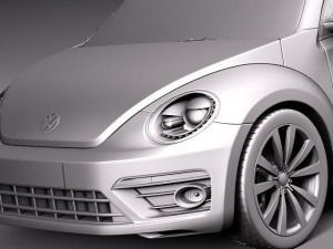 Volkswagen Beetle R-line 2014 Modello 3D