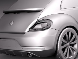 Volkswagen Beetle R-line 2014 Modello 3D