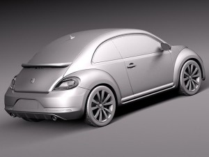 Volkswagen Beetle R-line 2014 Modello 3D