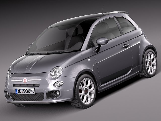 Fiat 500S 2014 Modèle 3D .c4d .max .obj .3ds .fbx .stl .blend 
