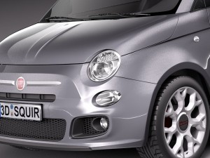 Fiat 500S 2014 Modèle 3D
