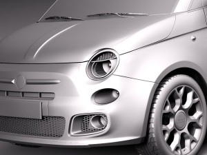 Fiat 500S 2014 Modèle 3D