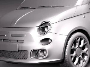 Fiat 500S 2014 3D Model