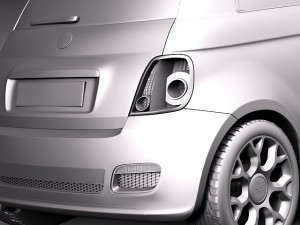 Fiat 500S 2014 Modèle 3D