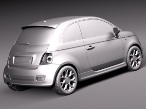 Fiat 500S 2014 Modèle 3D