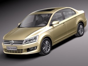 Volkswagen Santana 2014 3D Model