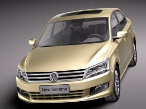 Volkswagen Santana 2014 Model 3D