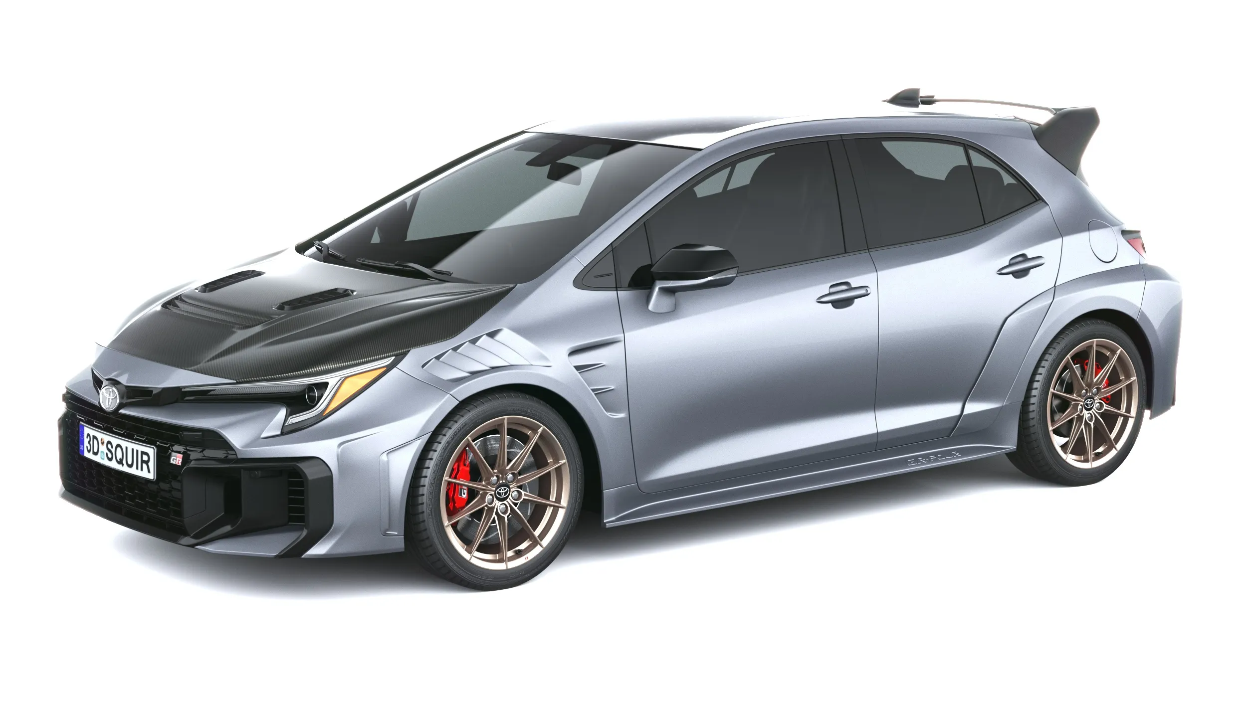Toyota GRMN Corolla 2026 3D Model .c4d .max .obj .3ds .fbx .stl .blend
