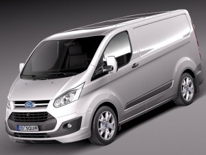 Transit Custom 2013 Van 3D Model