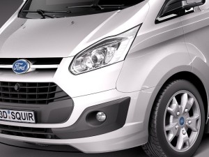 Transit Custom 2013 Van 3D 모델