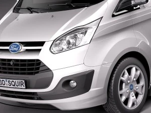 Transit Custom 2013 Van 3D Model